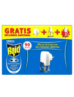 INSECTICIDA RAID ELECT. 90NOCHES EUCALIPTO AP+2REC