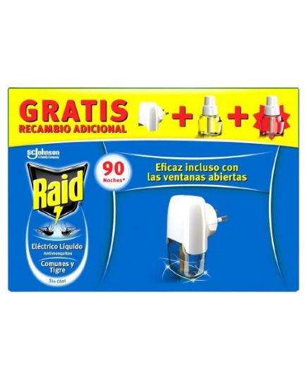 INSECTICIDA RAID ELECT. 90NOCHES EUCALIPTO AP+2REC