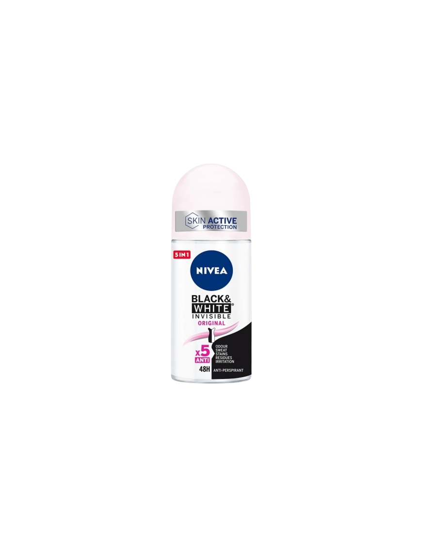 DESODORANTE NIVEA ORIGI BLACK & WHITE ROLL-ON 50ML