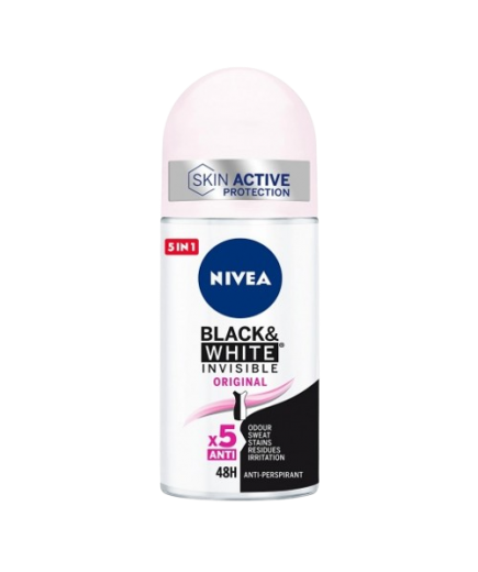 DESODORANTE NIVEA ORIGI BLACK & WHITE ROLL-ON 50ML