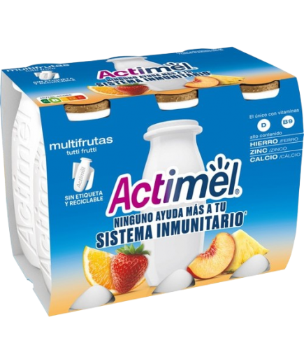 DANONE ACTIMEL MULTIFRUTAS PACK-6 UD