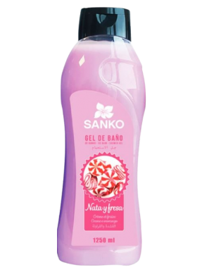 GEL BAÑO SANKO NATA Y FRESA  B/1250ML