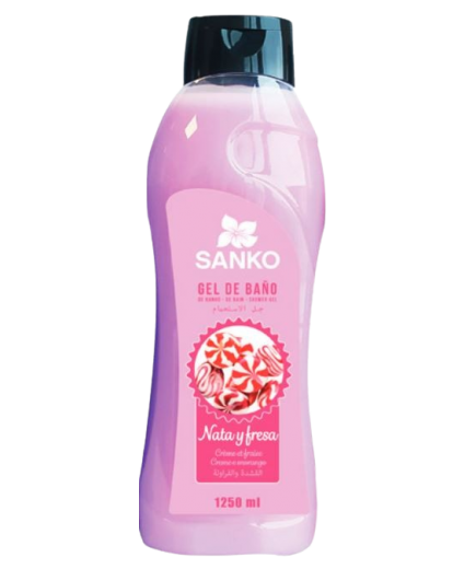 GEL BAÑO SANKO NATA Y FRESA  B/1250ML