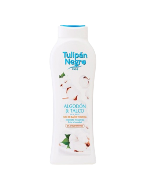 GEL BAÑO TULIPAN NEGRO ALGODON & TALCO B/650 ML