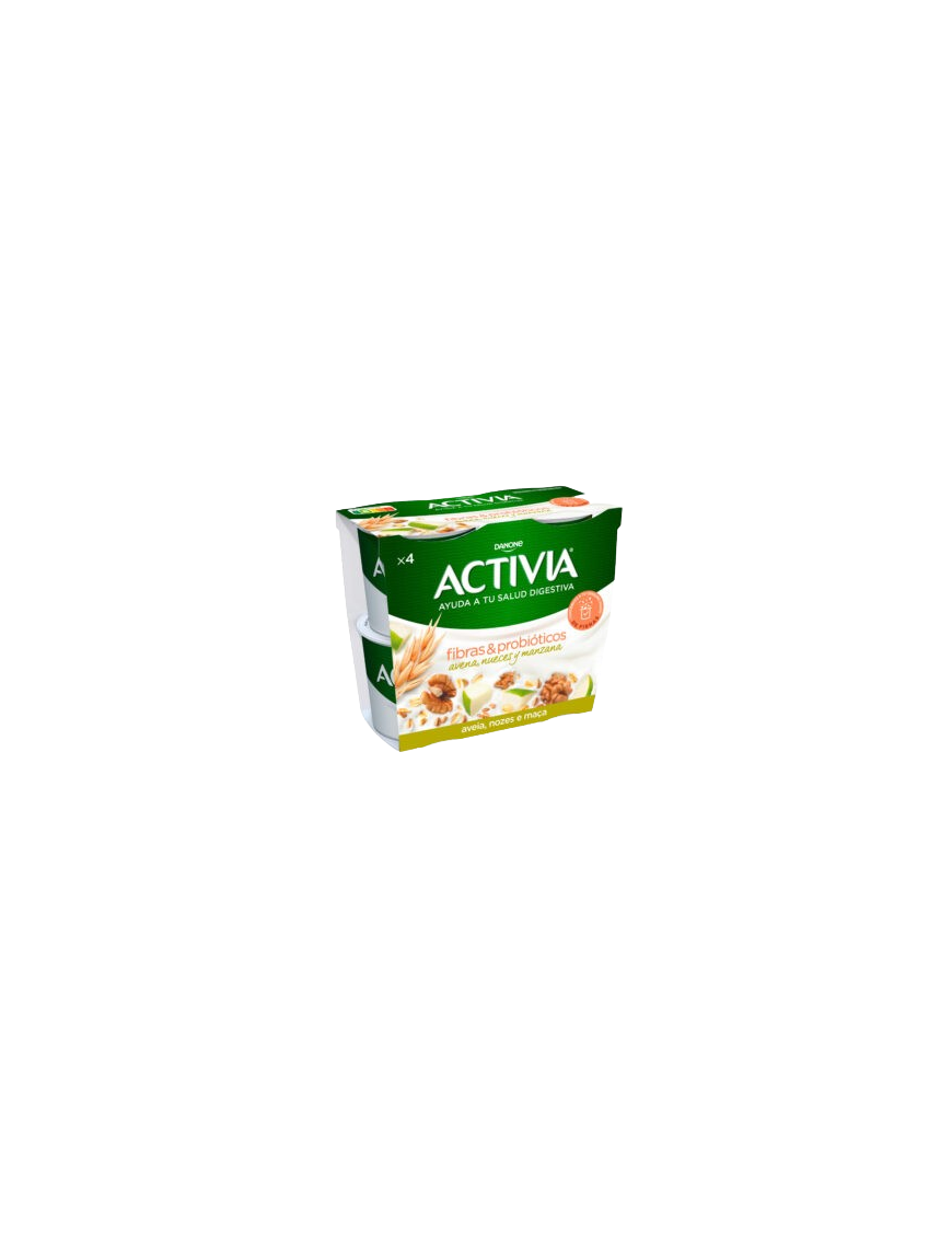 DANONE ACTIVIA AVENA, NUECES Y MANZANA P/4UD