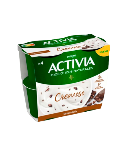 DANONE ACTIVIA CREMOSO STRACCIATELLA PACK-4 UD