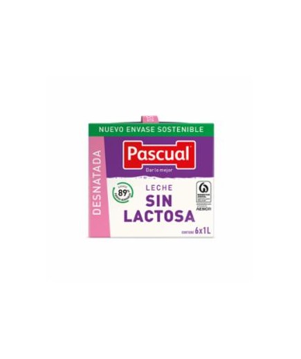 LECHE PASCUAL SIN LACTOSA DESNATADA BRICK-1 L