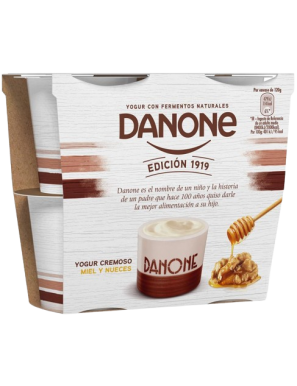 DANONE CREMOSO MIEL Y NUECES 1919 PACK-4 UD