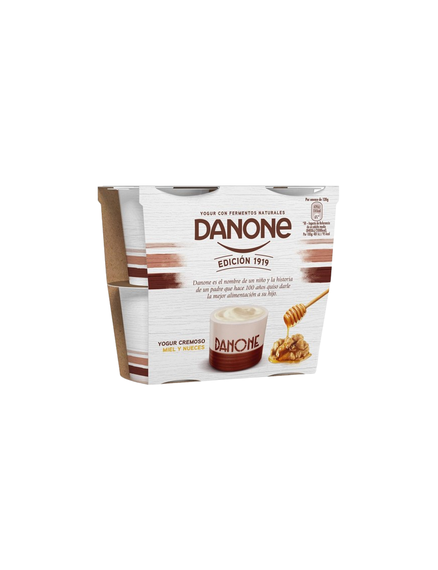 DANONE CREMOSO MIEL Y NUECES 1919 PACK-4 UD