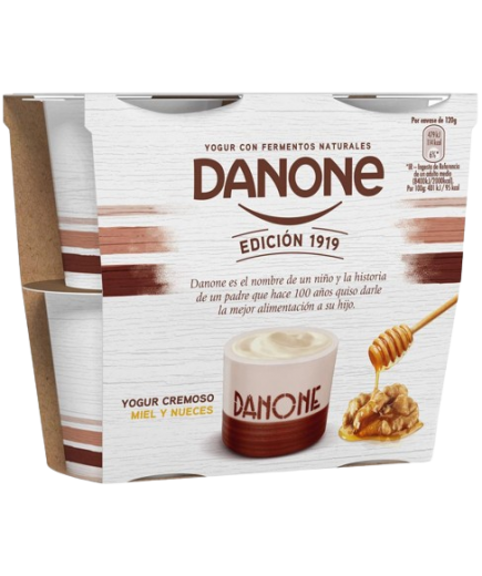 DANONE CREMOSO MIEL Y NUECES 1919 PACK-4 UD