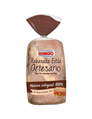 PAN BIMBO ARTESANO INTEGRAL100% 550 GR