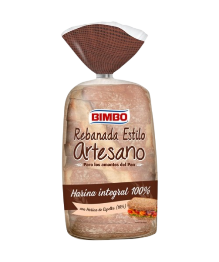 PAN BIMBO ARTESANO INTEGRAL100% 550 GR