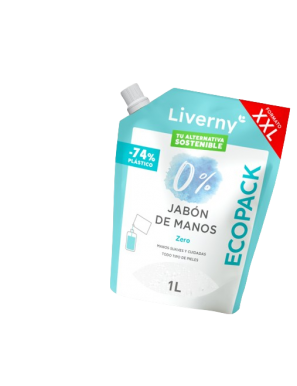 JABON MANOS LIQUIDO LIVERNY ZERO 0% ECOPACK 1 LIT.