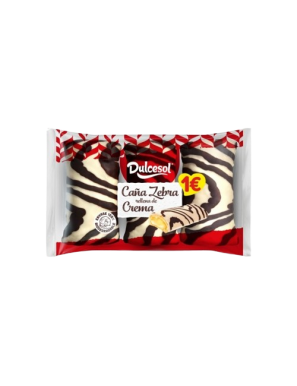 DULCESOL CAÑA ZEBRA RELLENA CREMA P/3UD 153GR 1€