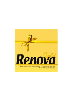 SERVILLETA 39X39 RENOVA 2 CAPAS GOLD COLORES P/40 