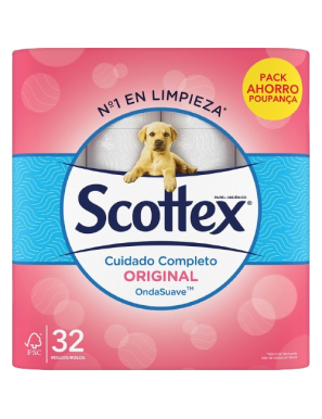 PAPEL HIGIENICO SCOTTEX 2 CAPAS  B/32 ROLLOS