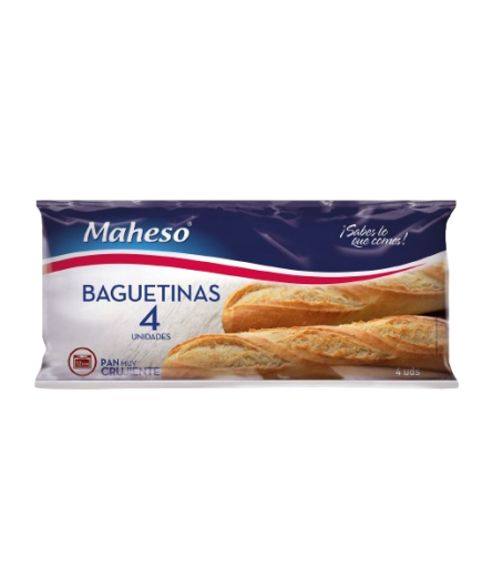 PAN   CONGELADO BAGUETINA MAHESO 4 UD   500 GR.