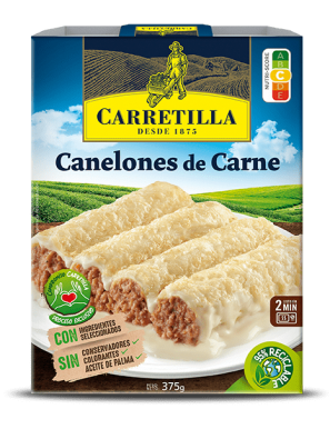 CANELONES DE CARNE CARRETILLA P/375 GR