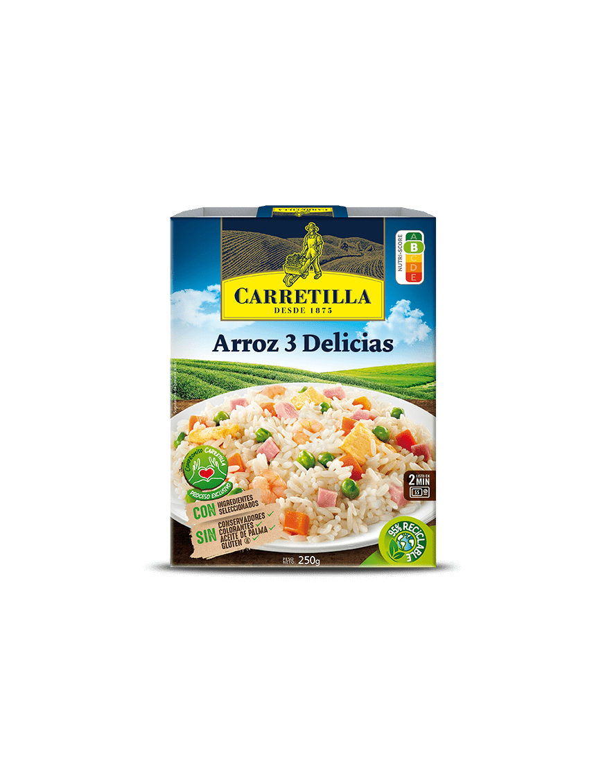 ARROZ 3 DELICIAS CARRETILLA P/250 GR