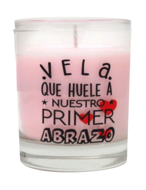 VELA PERFUMADA VASO LUMAR CON MENSAJE UD