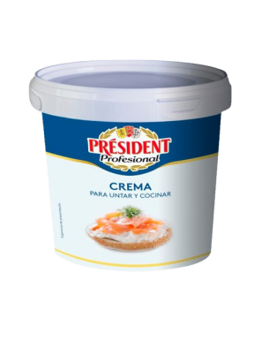 QUESO CREMA   PRESIDENT CUBO 2. KG.