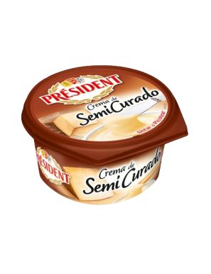 QUESO CREMA SEMICURADO PRESIDENT T/125 GR