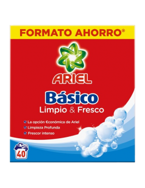 DETERGENTE ARIEL MALETA 40 LAVADOS 2,6 KG