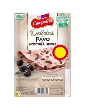 DELICIAS PAVO LONCH C/A.NEGRA CAMP C/38109 B/70GR