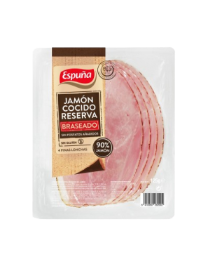 JAMON COCIDO ESPUÑA BRASEADO LONCHA C/2829 B/125 G