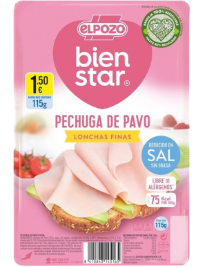 PECHUGA PAVO POZO LONCH- SAL (1,5€) C/14516 B/115G