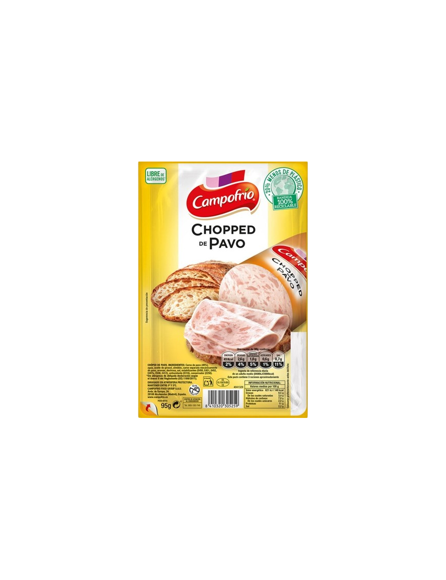 CHOPPED PAVO LONCHA CAMPOFRIO C/38103(1€) B/95 GR