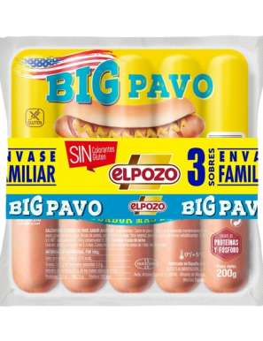 SALCHICHA E/POZO BIG PAVO C/14237 P/3.X200G (2.5€)