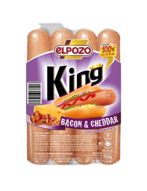 SALCHICHA E/POZO KING BACON&CHEED C/12400 P/330 GR