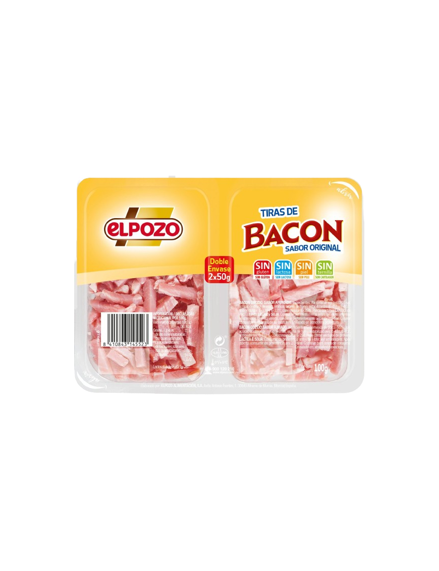 BACON TIRAS POZO C/14552 (1,5€) 2X50 100.GR.