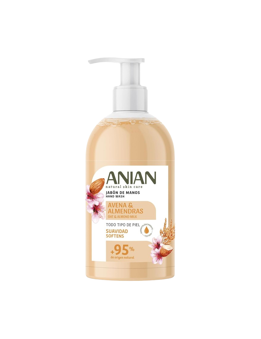 JABON MANOS LIQUIDO ANIAN AVENA/ALMENDRAS DF/500ML