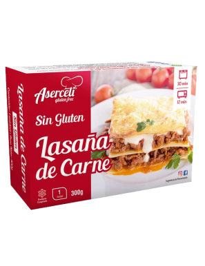 LASAÑA CONG. ASERCELI  CARNE  SIN GLUTEN  EST/300G