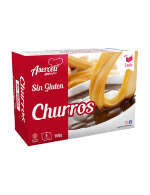 CHURROS SIN GLUTEN ASERCELI EST/8UD 150GR