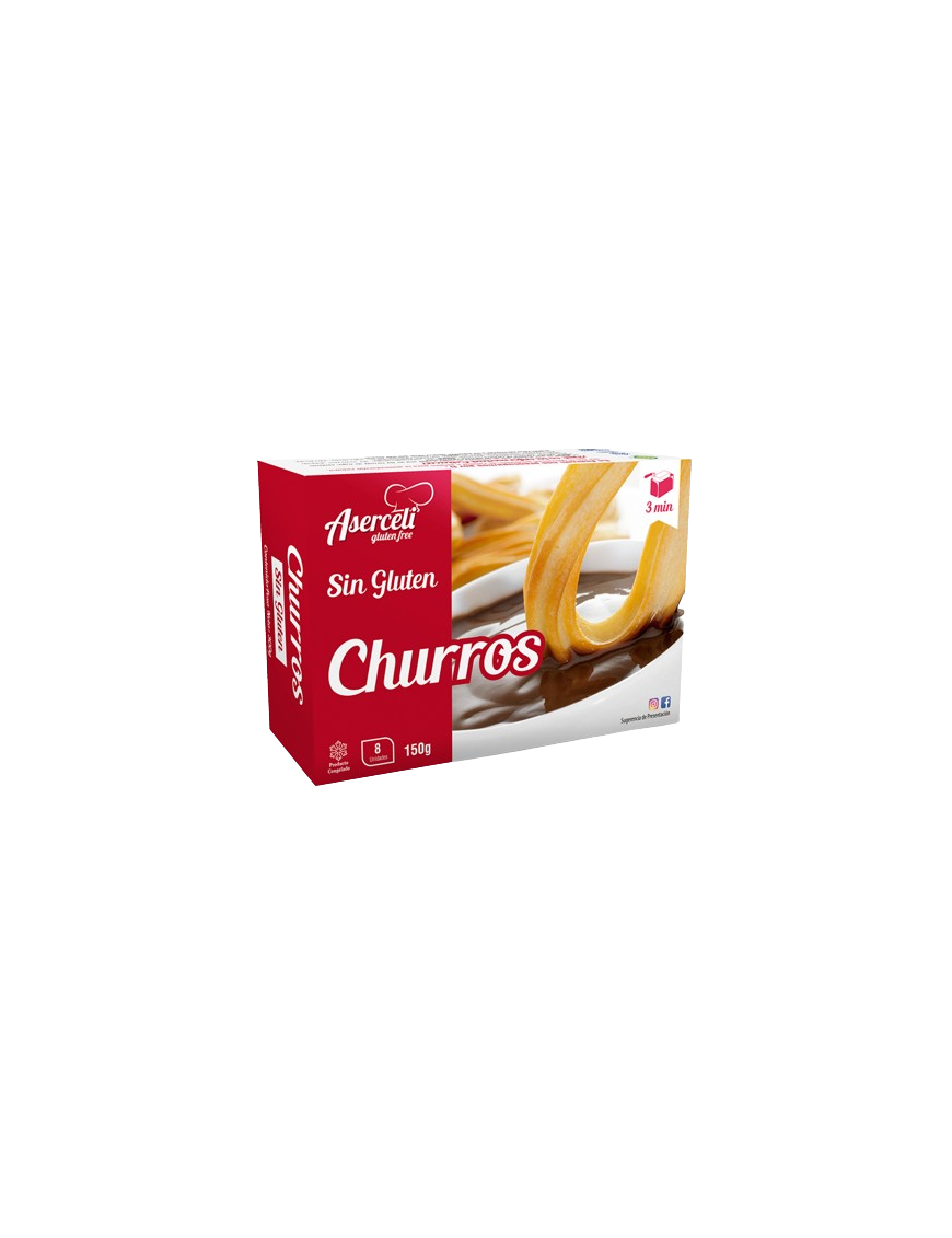 CHURROS SIN GLUTEN ASERCELI EST/8UD 150GR