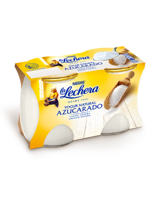 NESTLE LA LECHERA NATURAL AZUC.VIDRIO P/2 UD