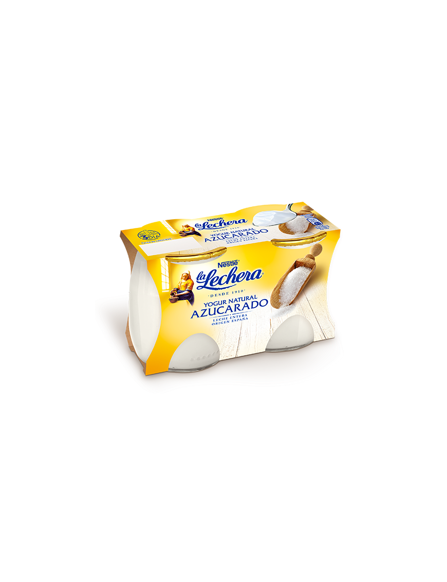 NESTLE LA LECHERA NATURAL AZUC.VIDRIO P/2 UD