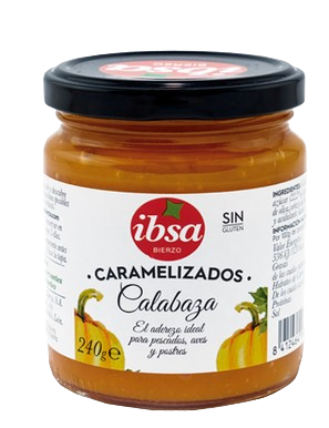 CALABAZA CARAMELIZADA IBSA TARRO CRISTAL 240 GR