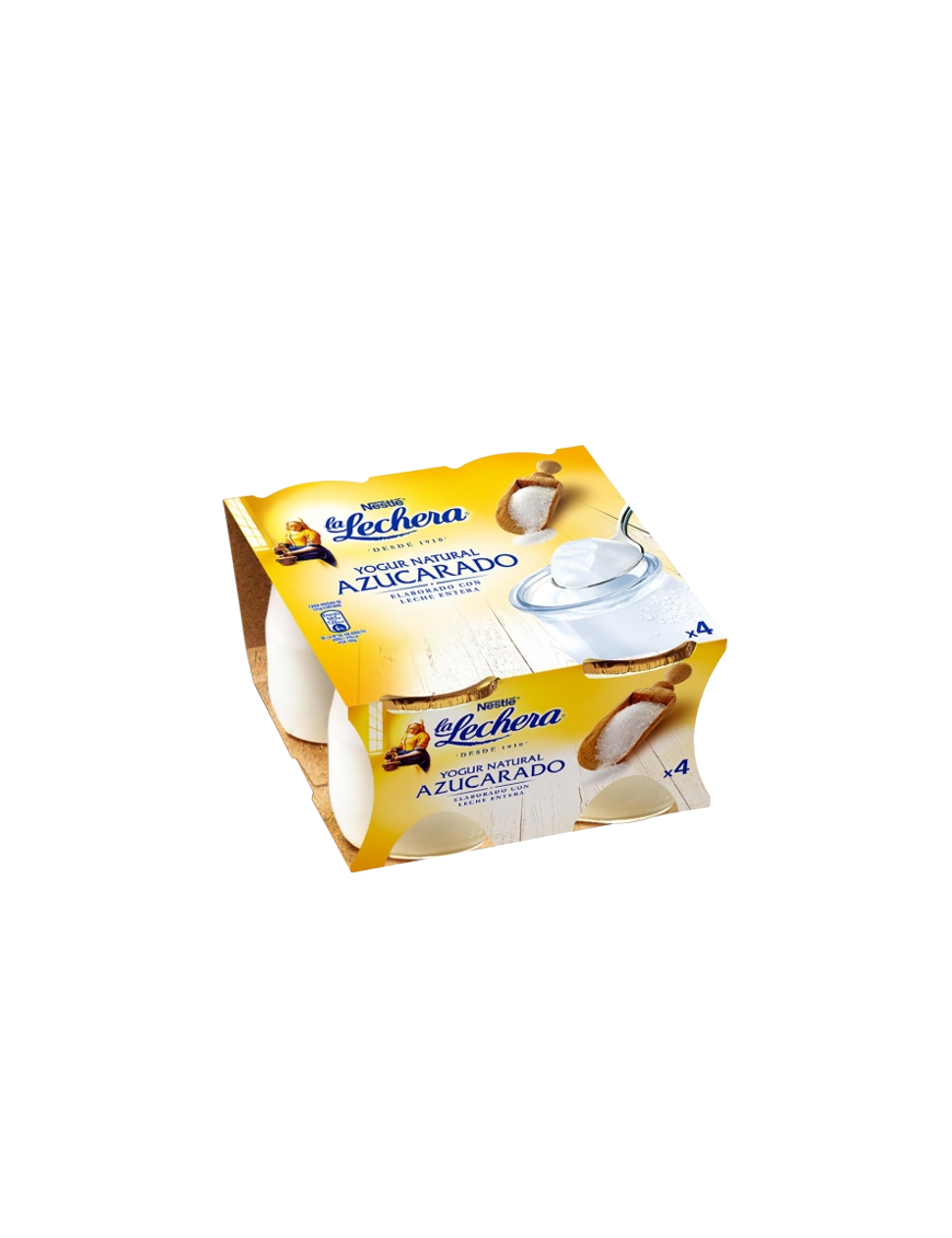 NESTLE LA LECHERA S/NATURAL AZUC.VIDRIO P/4 UD