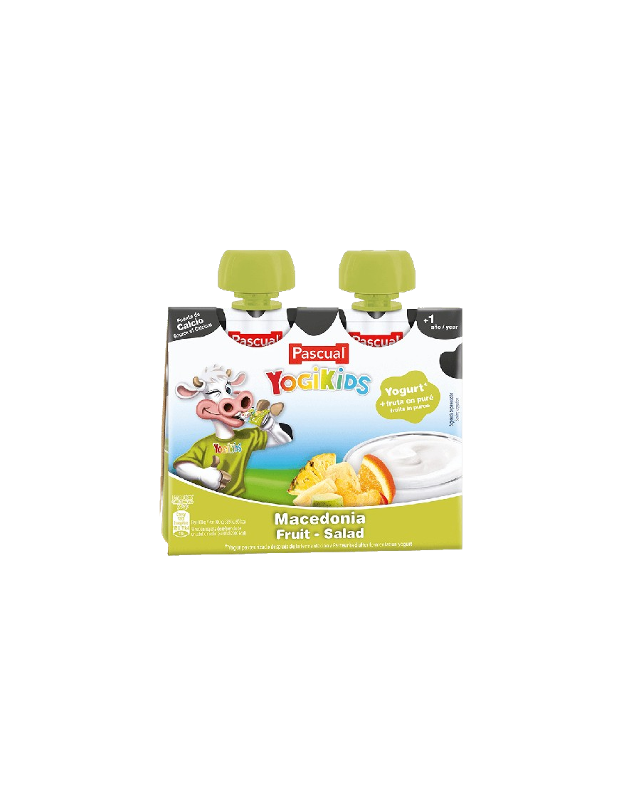 YOGUR PASCUAL YOGIKIDS POUCH MACEDONIA  P/2X80.GR.