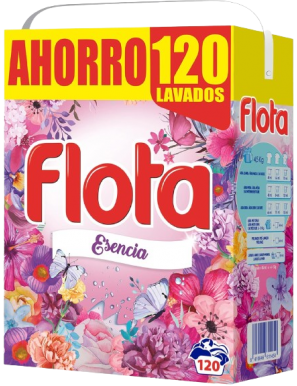 DETERGENTE FLOTA MALETA ESENCIA 120 LAV. 6,36 KG.