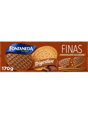 GALLETAS FONTANEDA DIGESTIVE FINA CHOCO L P/170 GR