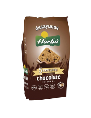 GALLETAS INTEGRAL 5 CEREALES CHOCOL.FLORBU B/400.G