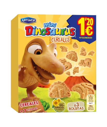 GALLETAS ARTIACH DINOSAURUS CEREALES  (1,20€)