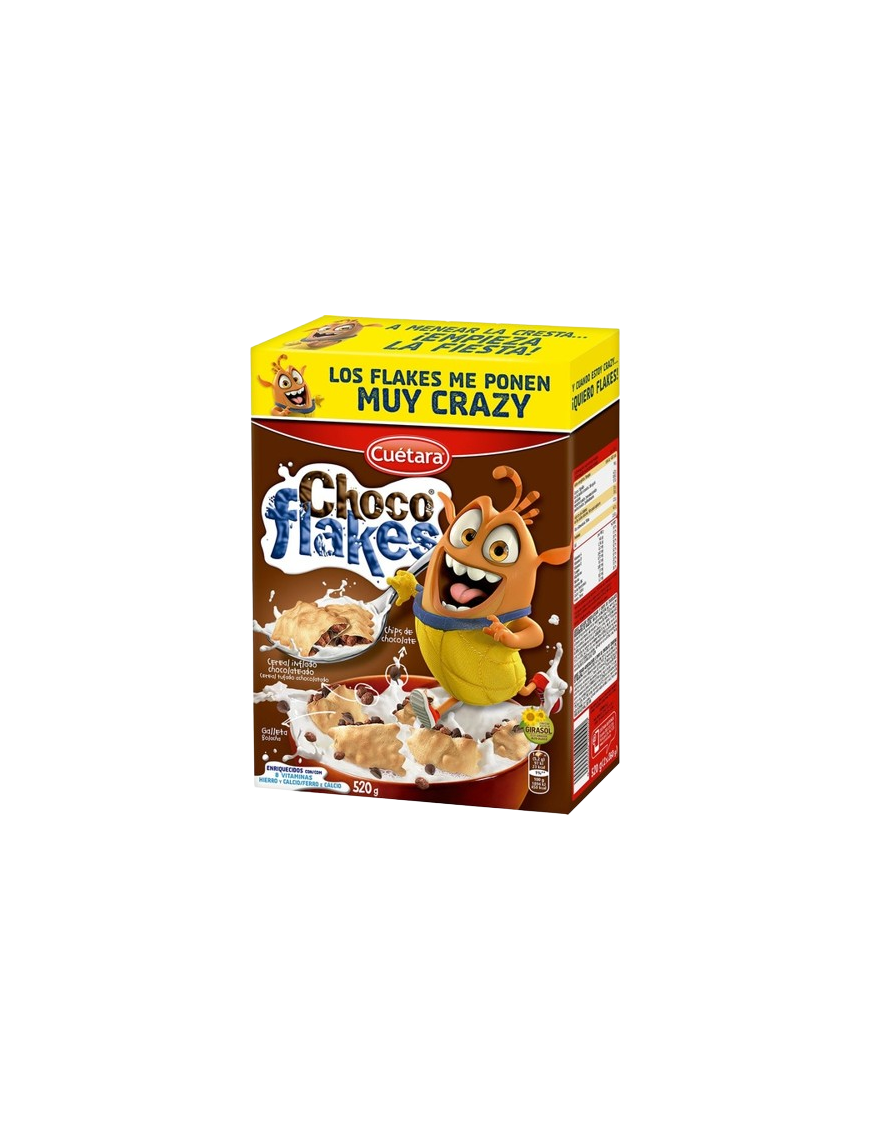 CEREALES CUETARA CHOCO-FLAKES CAJA 520.GR