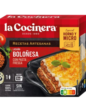 LASAÑA CONG.LA COCINERA BOLOÑESA MICROONDAS 280 GR