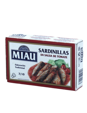 SARDINILLAS MIAU TOMATE 7/10  L/85GR